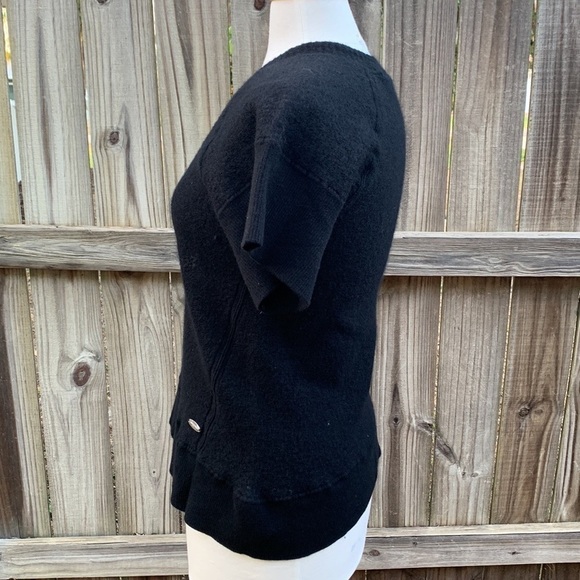 Lacoste + Malandrino v-neck, wool & cashmere sweater top, size Large - Picture 3 of 6